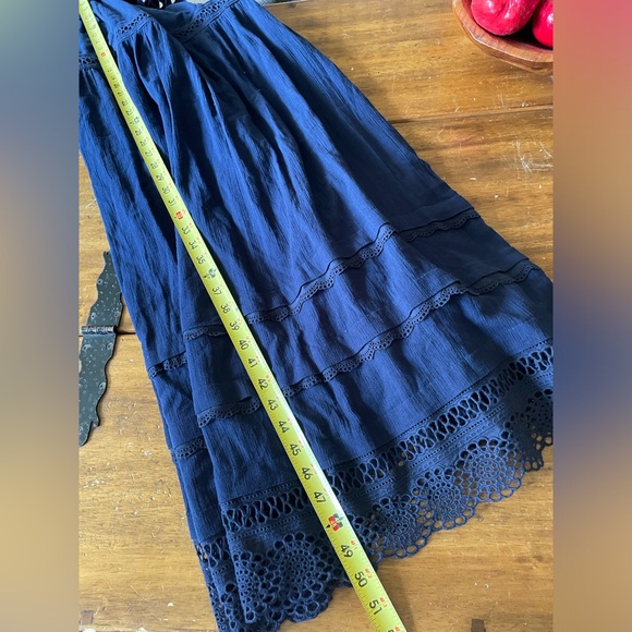 New NWT Talbots One Shoulder Ruffled Midi Dress Blue Size 14 - Picture 5 of 9